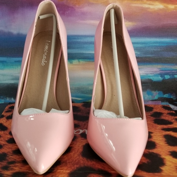 Lemonade Dusty Rose Patent Leather Pointed Toe Heel - Picture 3 of 5